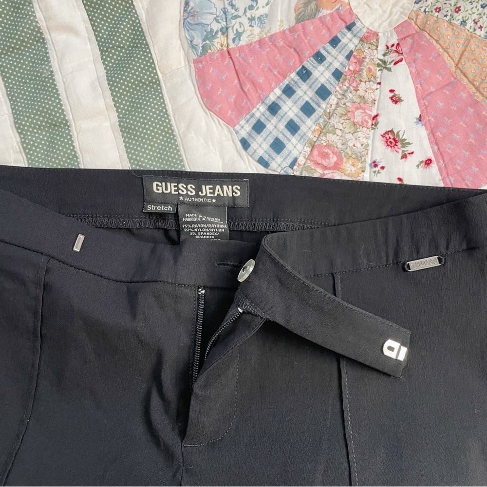 Vintage Guess Denim Authentic Stretch Black Bootcut Dress Pants size 30 Flare - Picture 6 of 6